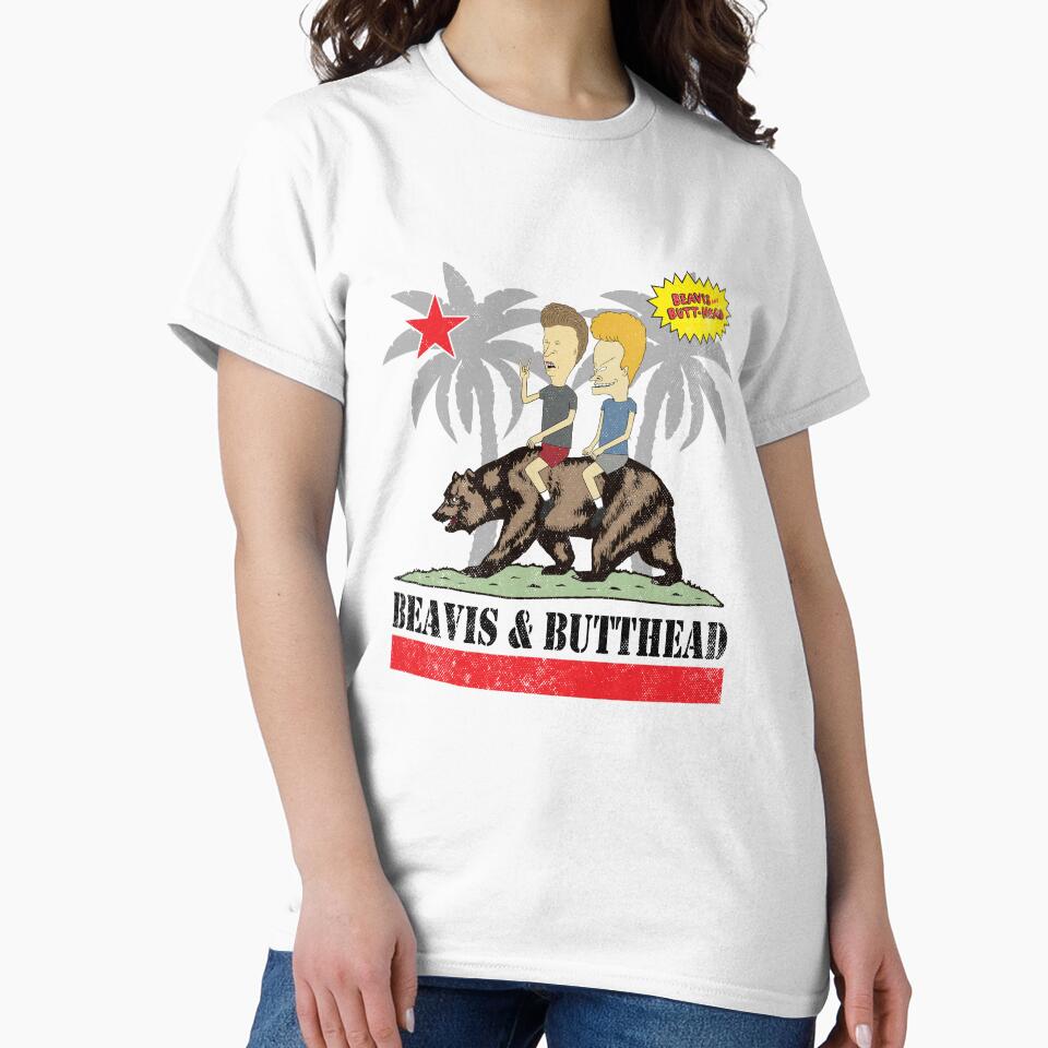 Béavís And Bútthead California Flag  Unisex, Béavis & Bútthead California Bear Ridin’ Short Sleeve by hupperkes