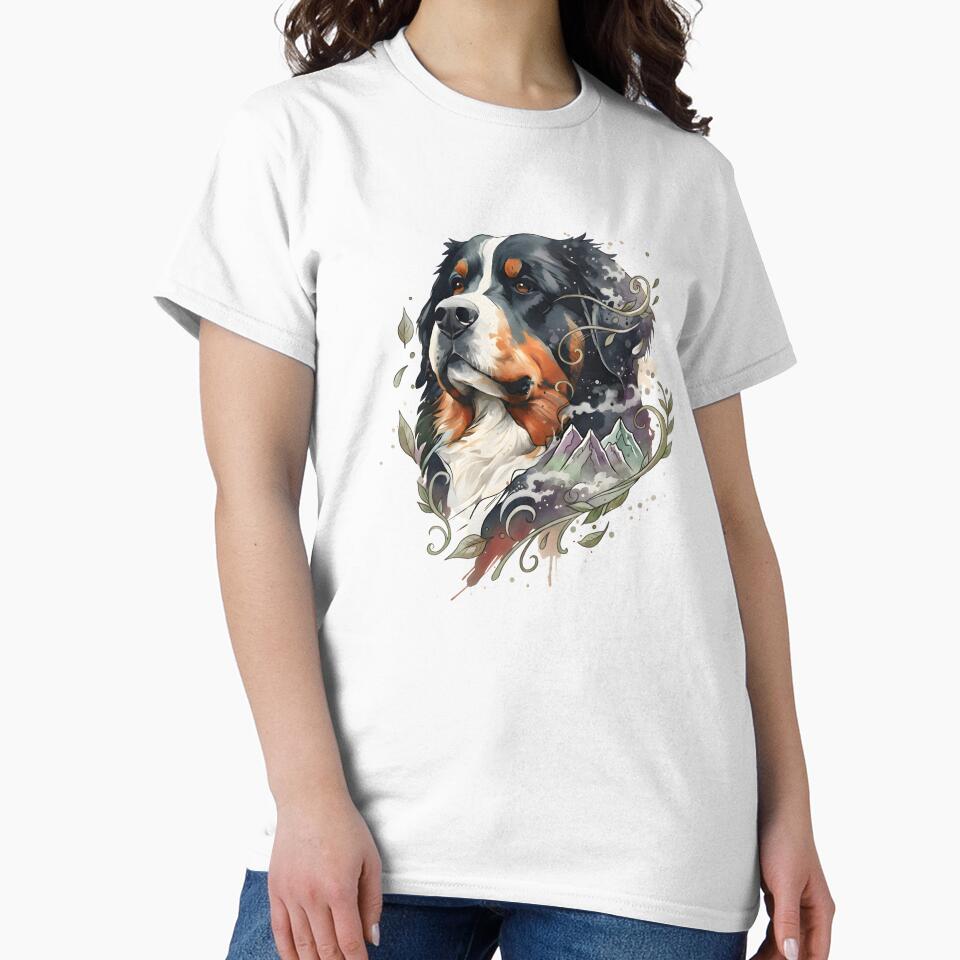 Bernese Mountain Dog | Colorful Watercolor Design #20 by MatsurexDesigns