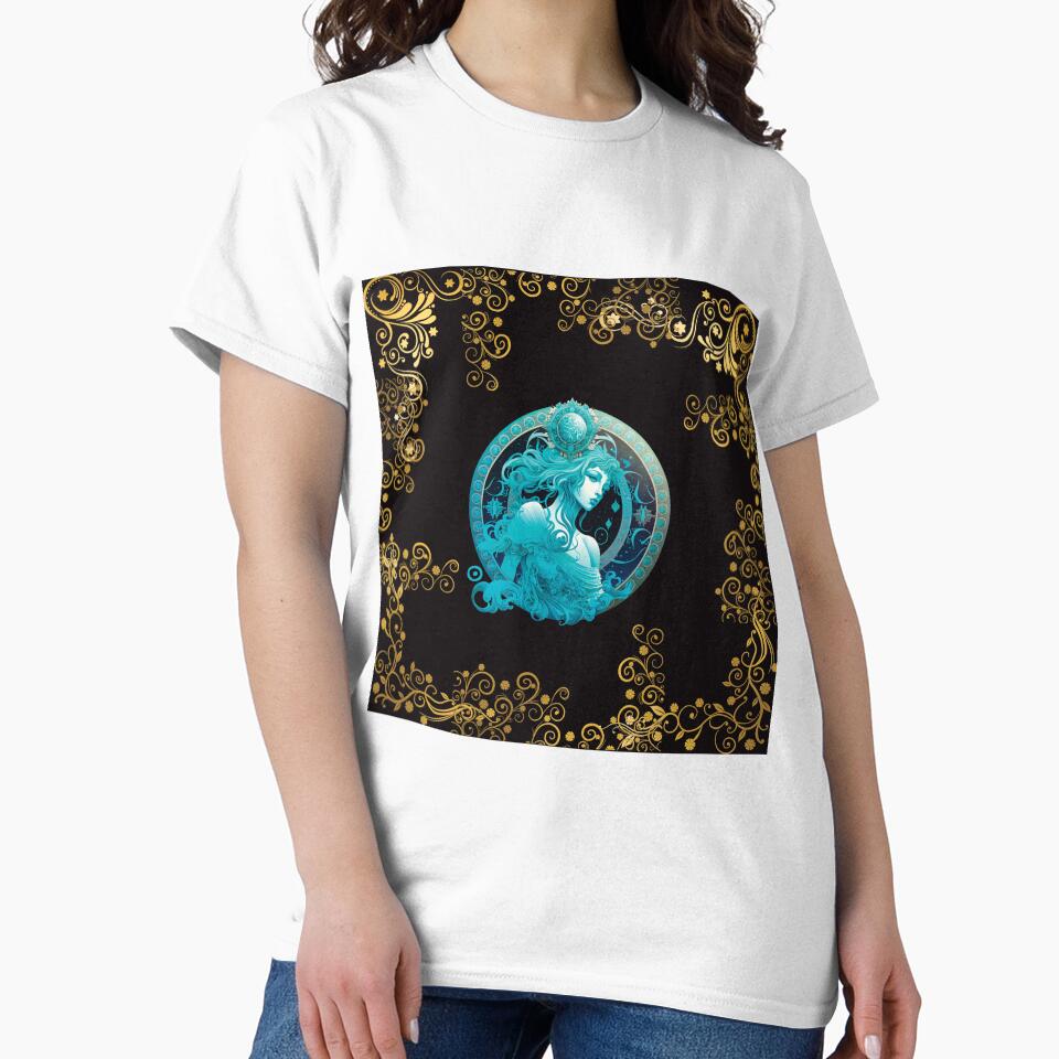 AQUARIUS ZODIAC SIGN ON BLACK AND WITHOUT FONT by ORIGENcreate