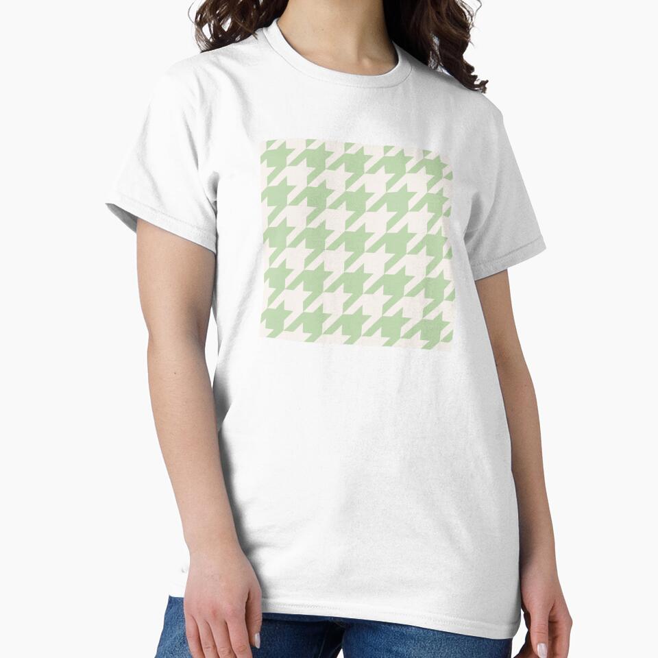 Mint Cream Houndstooth by curtjankadesign