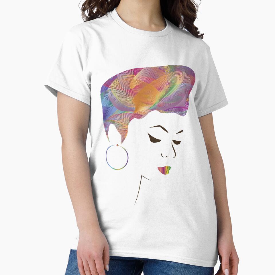 Colorful afro girl-2 by Yamy Morrell Art and Design
