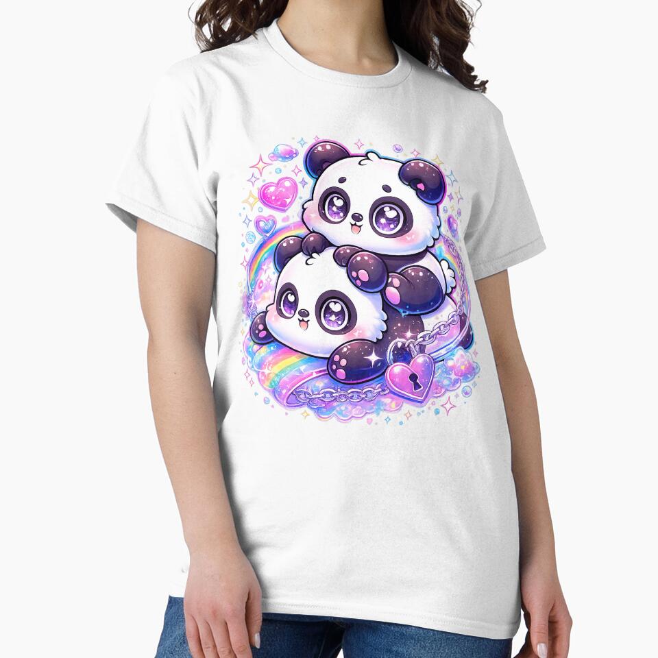 Cute Kawaii Panda, Y2k Style by graphic-genie