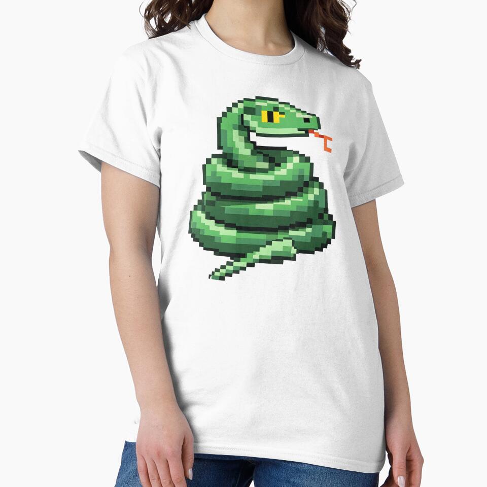 Pixel Snake – Retro 8-Bit Snake Pixel Art Gaming Design by onlin3boutiqu3