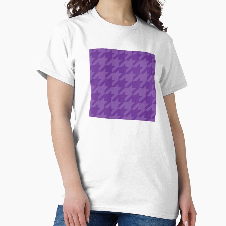 Purple and Lavender Houndstooth by curtjankadesign
