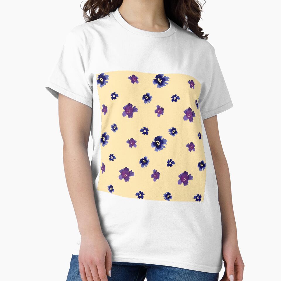 Violet viola flower beige pattern a watercolor by Yana Mustafina | Boho Soulful Designs