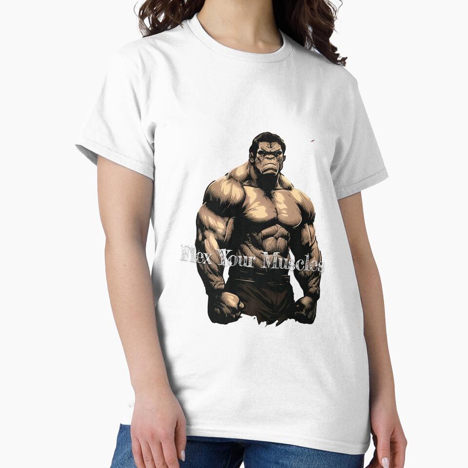 Flex Your MusclesDesignBodybuilding Fitness Gym Workout Exercise Merch Print Design by tengamerx