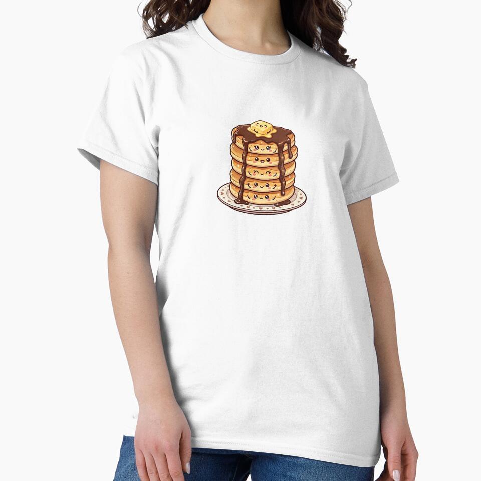 Chocolate Pancake Breakfast Stack Kawaii by redsharkuk
