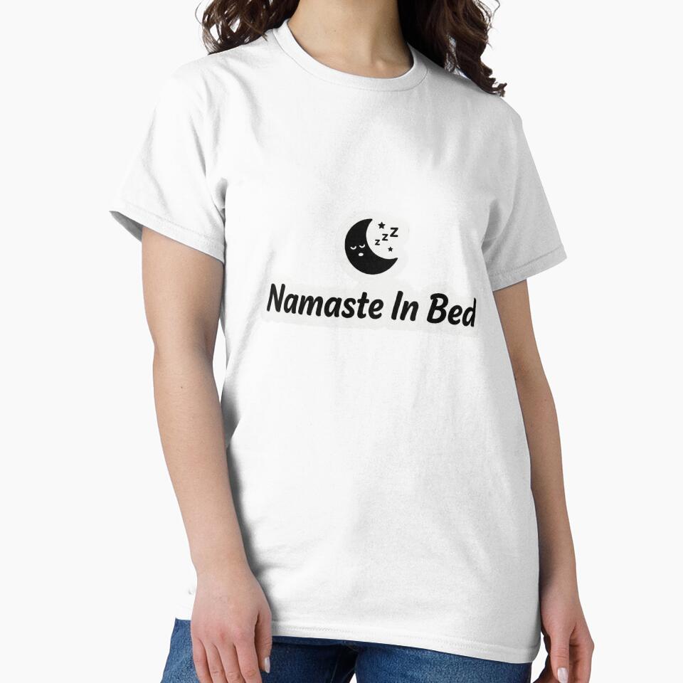 Namaste In Bed Funny Yoga Sticker Humor Wellness Gift Lazy Yogi by Bmd4Fitness