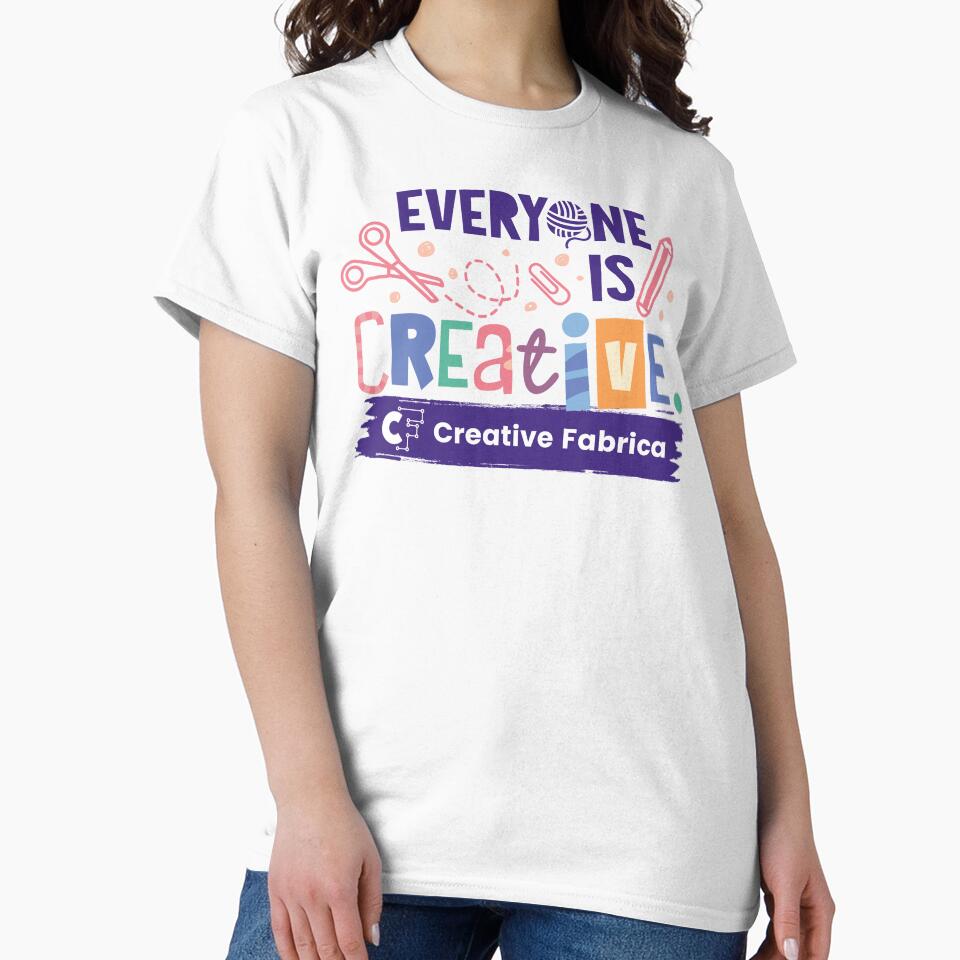 Creative Fabrica "Everyone is Creative" Quote by CFMerch