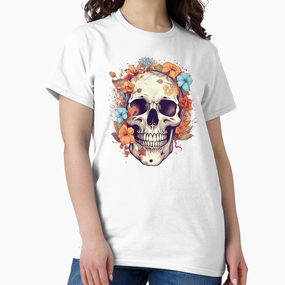 Skull and Wild Flowers #4 by CoutureCrypt