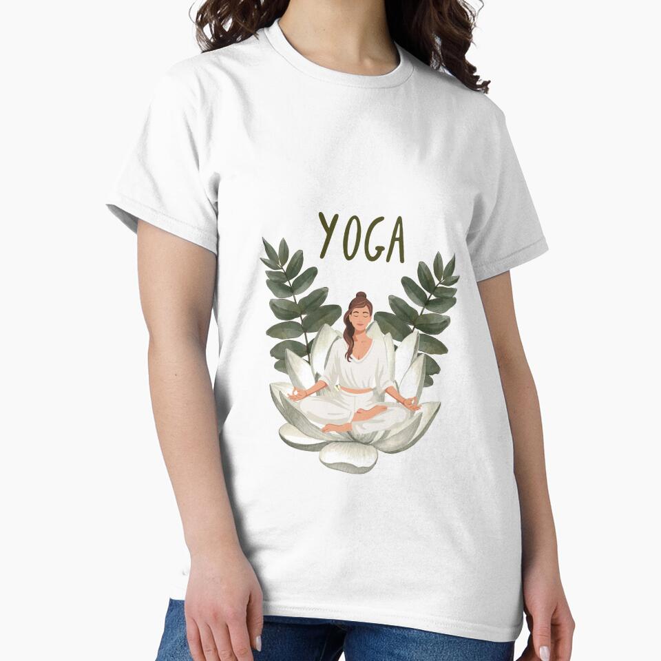 Lotus Yoga Pose Art by HBBS DESIGNS