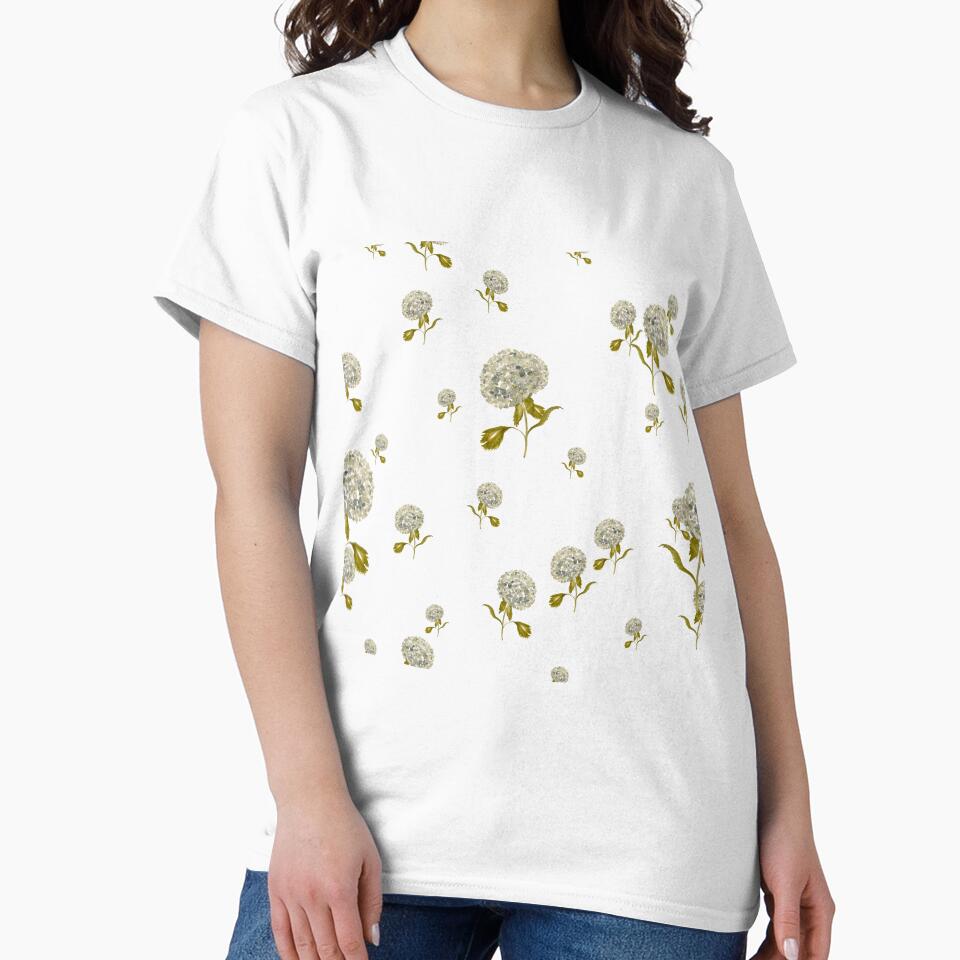 Hydrangea flower cute ornate pattern a watercolor by Yana Mustafina | Boho Soulful Designs