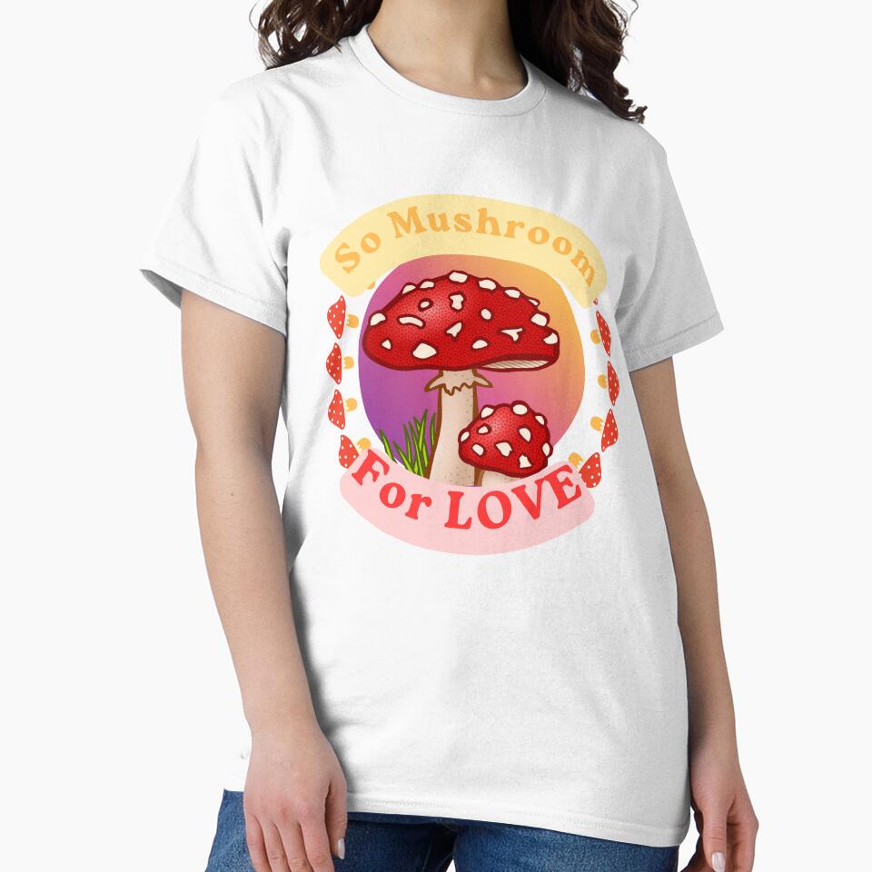 Mushroom hippie love print sticker by Rubyslemons321