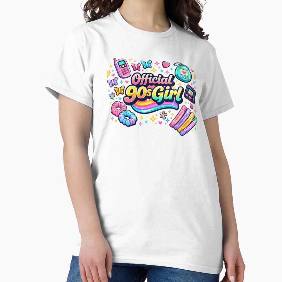 Official 90s Girl Shirt – Vintage Nostalgia Tee | Retro 1990s Girl Aesthetic by MEMORY-LN-Tees