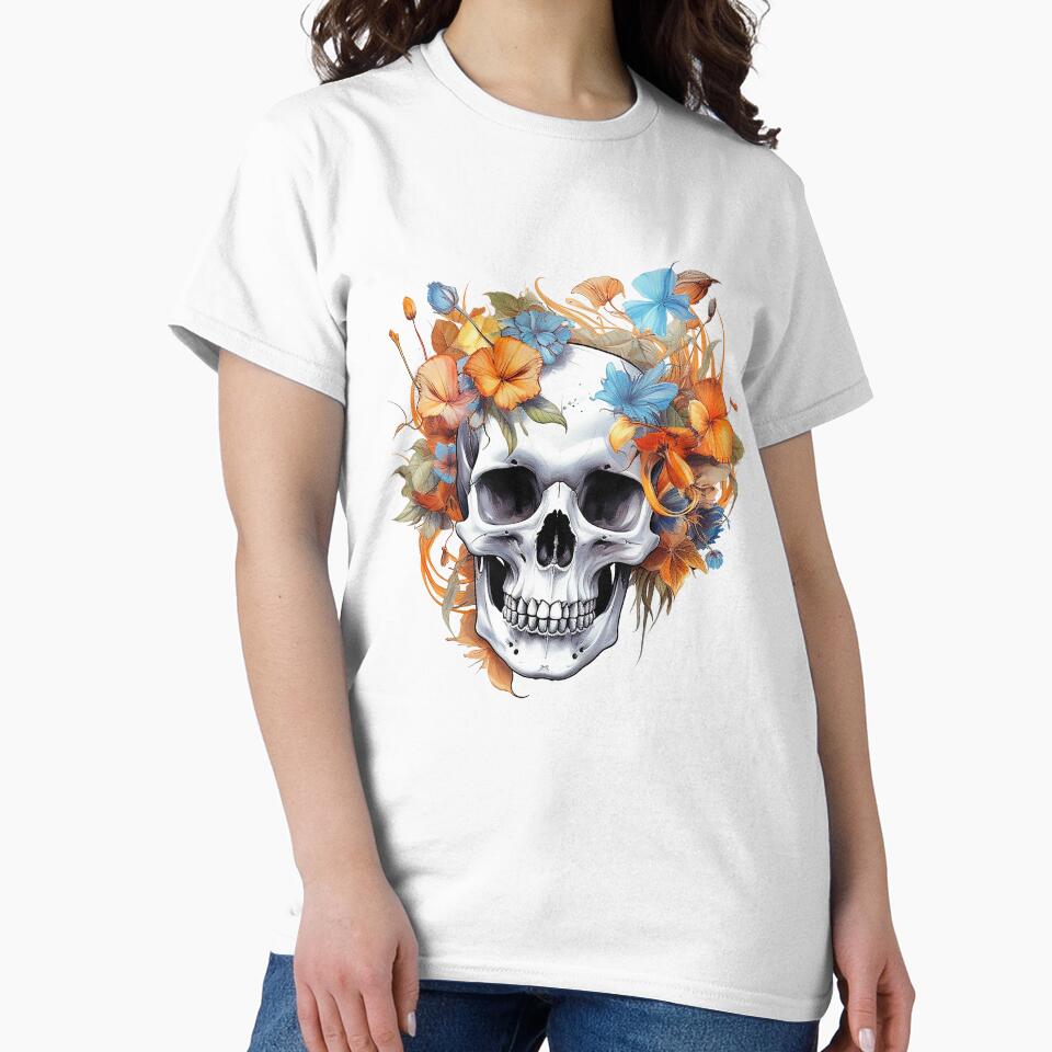 Skull and Wild Flowers #2 by CoutureCrypt