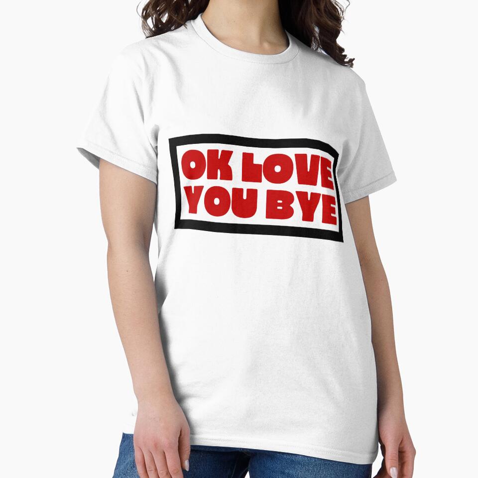 Ok Love You Bye - Bold Red Black Outlined by Aesthetic Crew