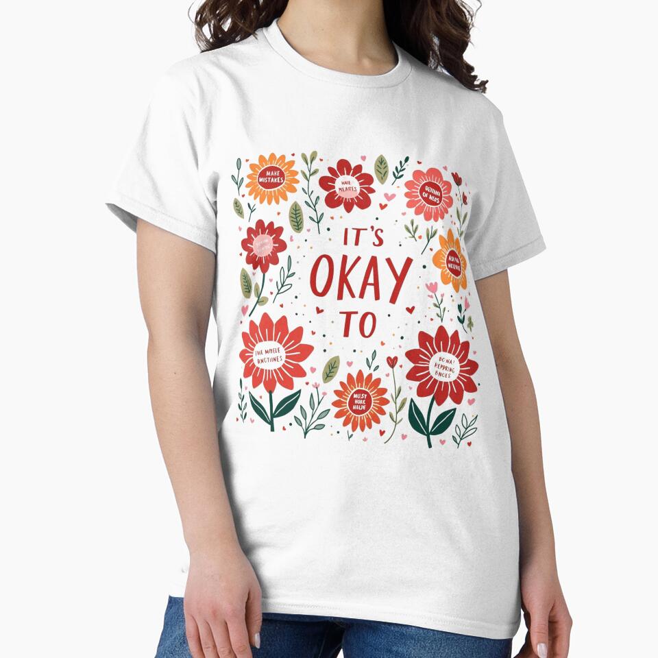 It's Okay To - Boho Wildflowers, Positive Affirmations by HEI DesignPartners