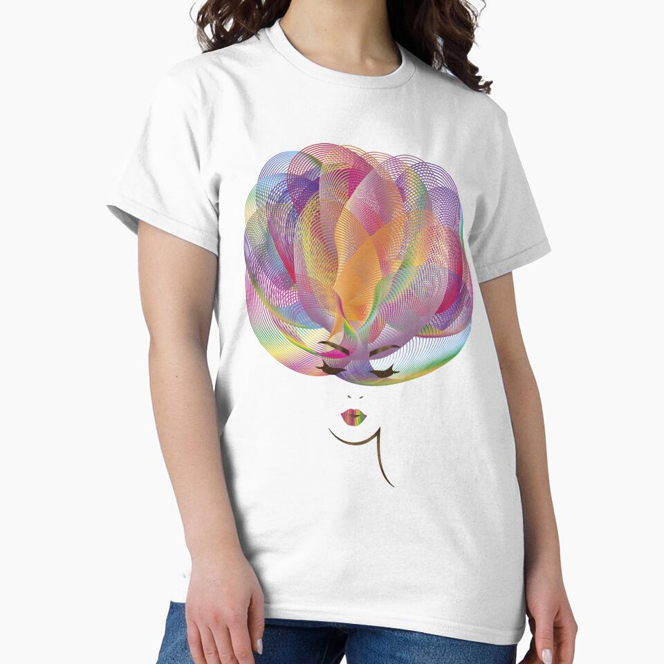Colorful afro girl-1 by Yamy Morrell Art and Design