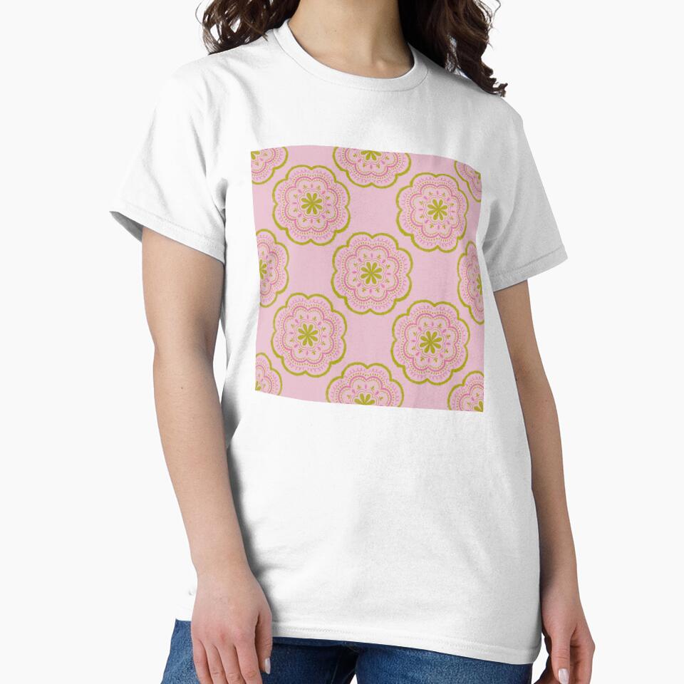 Girly Pink & Green Y2K Pattern by paigealayna