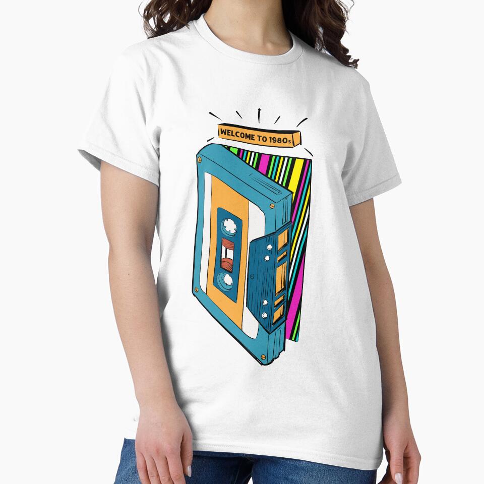 Welcome To 1980s 80s Cassette Tape 1980s Retro Vintage Throwback Music by Crazy Trendy Designs