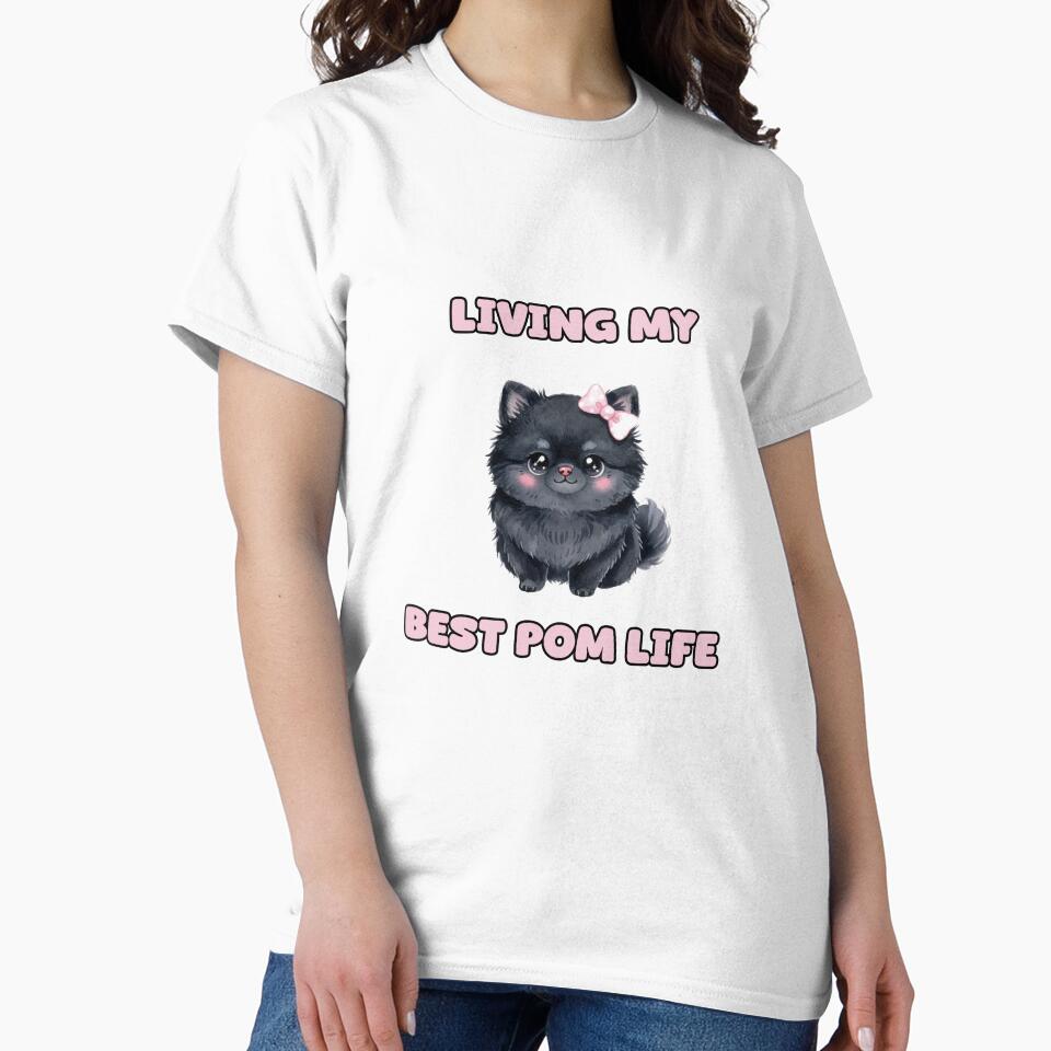 Living My Best Pom Life Pomeranian Lover Design by NatureUnleashed