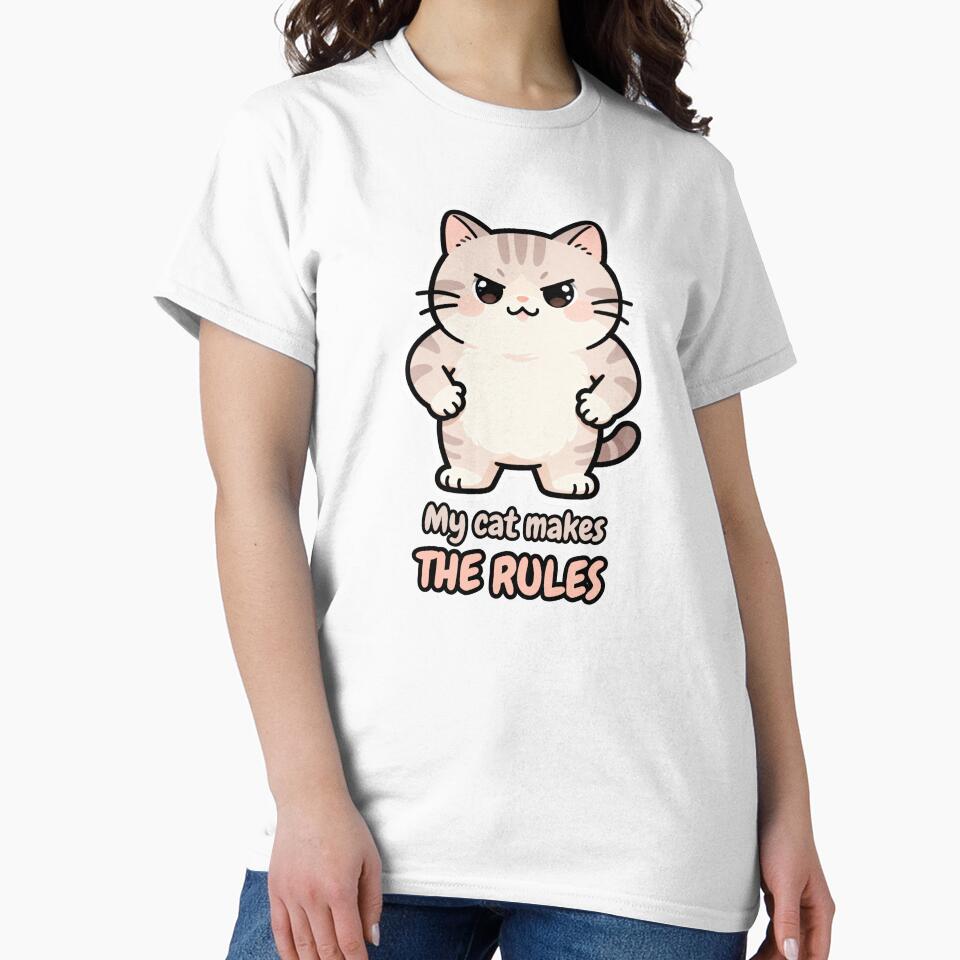 My Cat Makes the Rules – Funny Cat Lover Design by CatVibesStudio