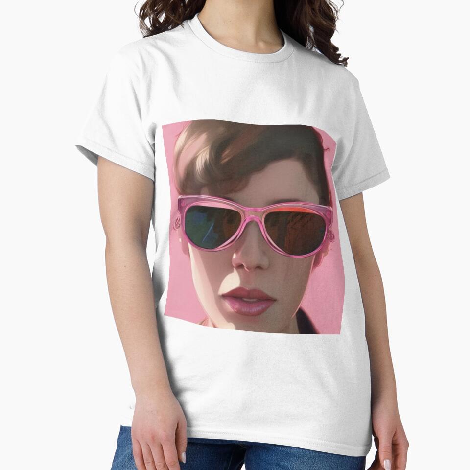 Portrait of Woman with Pink Sunglasses by katiebca2