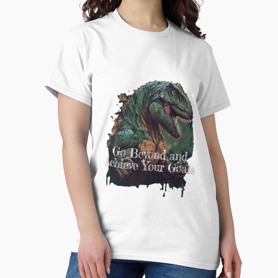 Go Beyond and Achieve Your GoalsDesignBodybuilding Fitness Gym Workout Exercise Merch Print Design by tengamerx