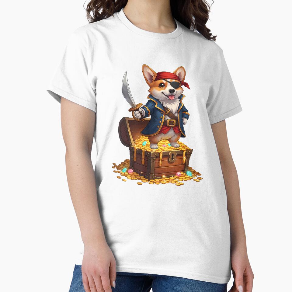Pirate Corgi Treasure Hunter Adventure by zoughlal