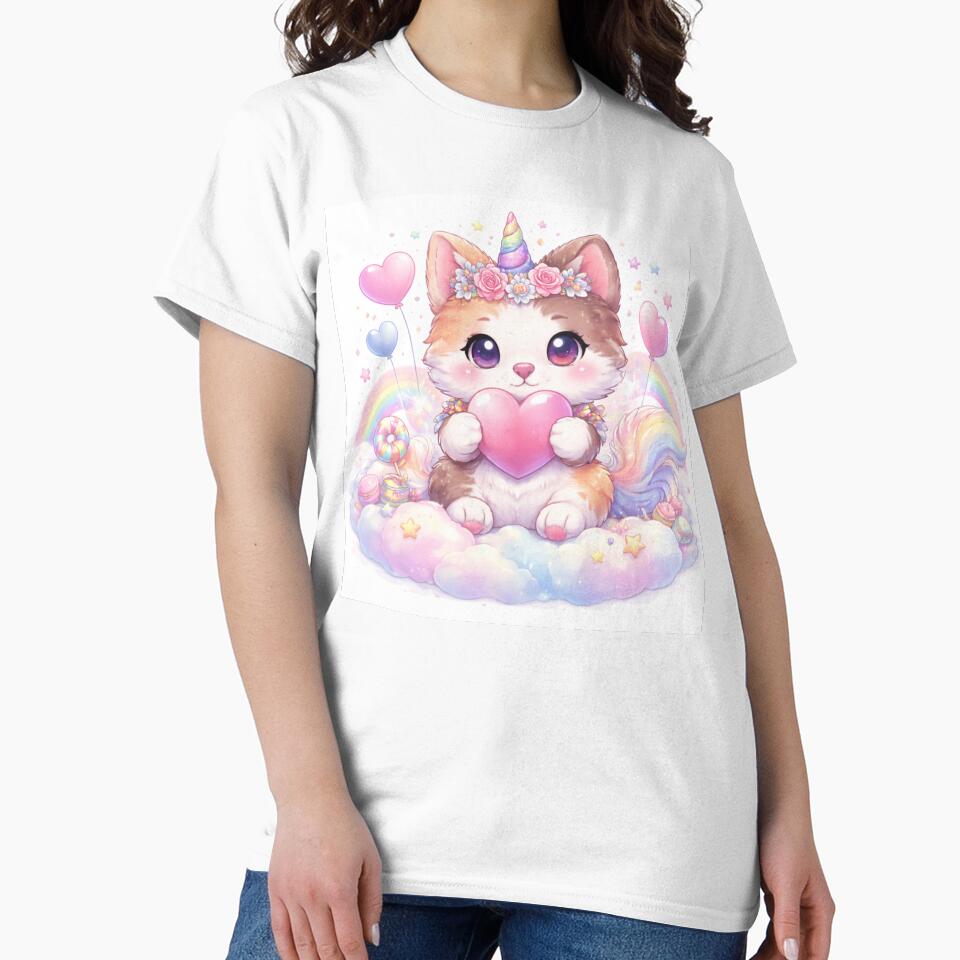 Kawaii Unicorn Kitten – Cute Magical Pastel Fantasy by kimkosovo