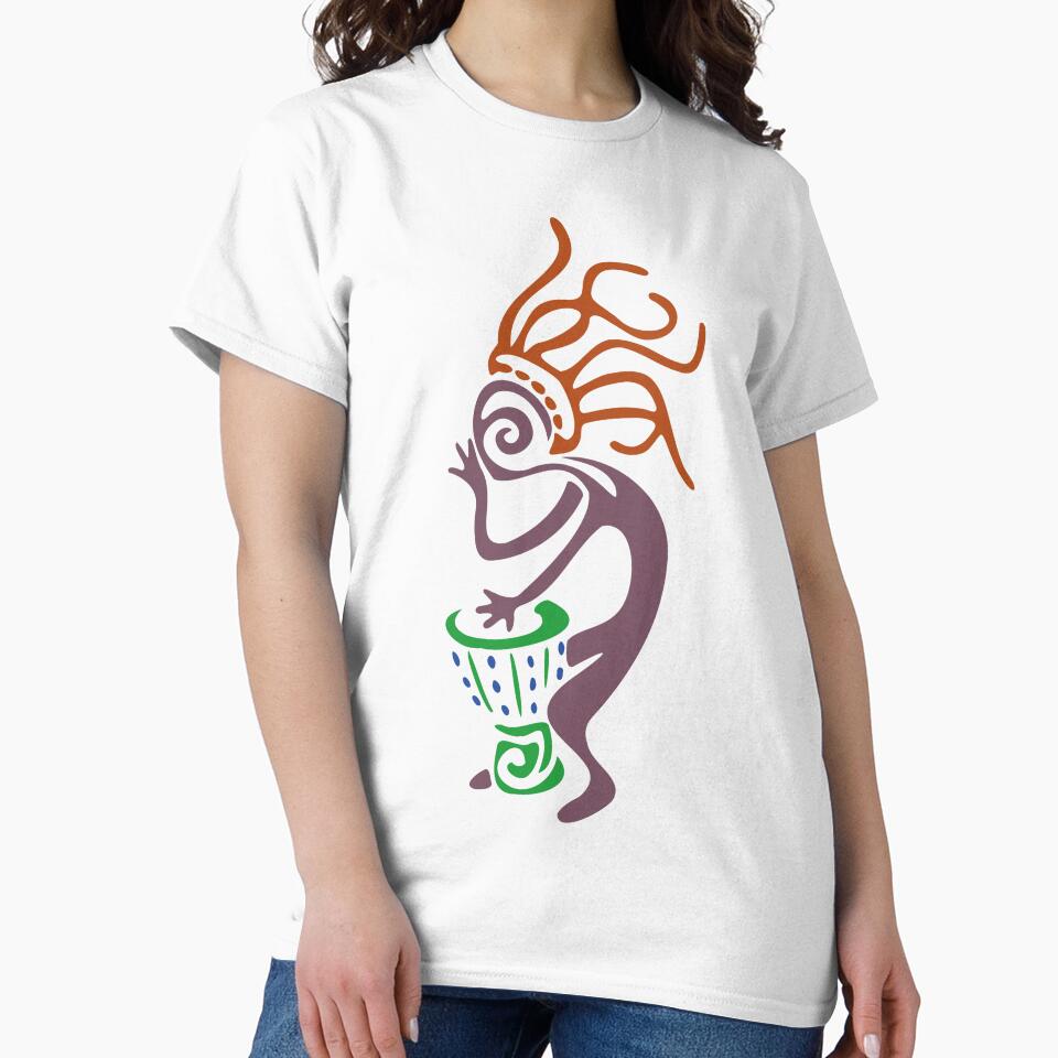 Tribal Rhythm Spirit: Stylized Kokopelli Drummer by Keltoi-art