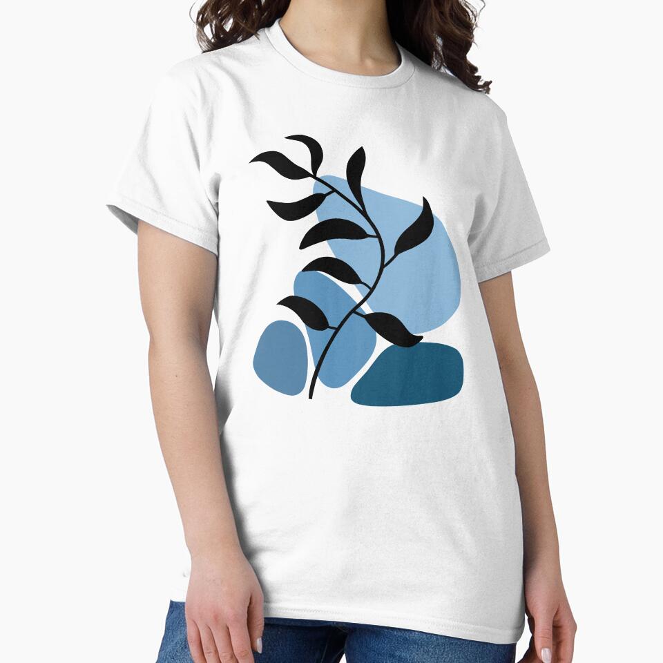Shades Of Blue Whimsical Nature Boho Design by Sartoris Art