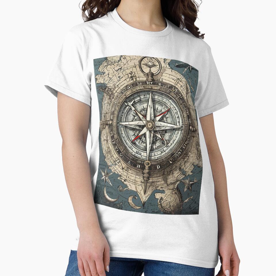 Guiding North: Vintage Compass Art by bb-15artstudio