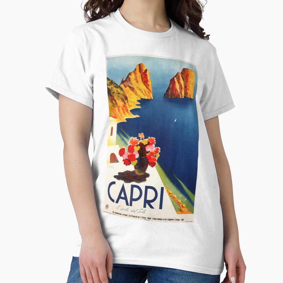 CAPRI Island in the Sun NAPLES ITALY Travel Poster Vintage Art Deco by retroposters