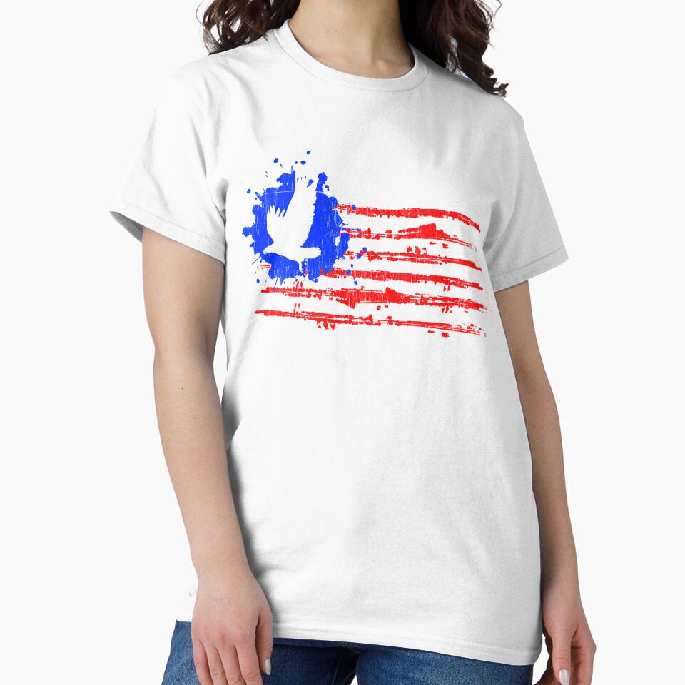 USA Flag | American Eagle T-Shirt for Men and Women by AllStarMerch