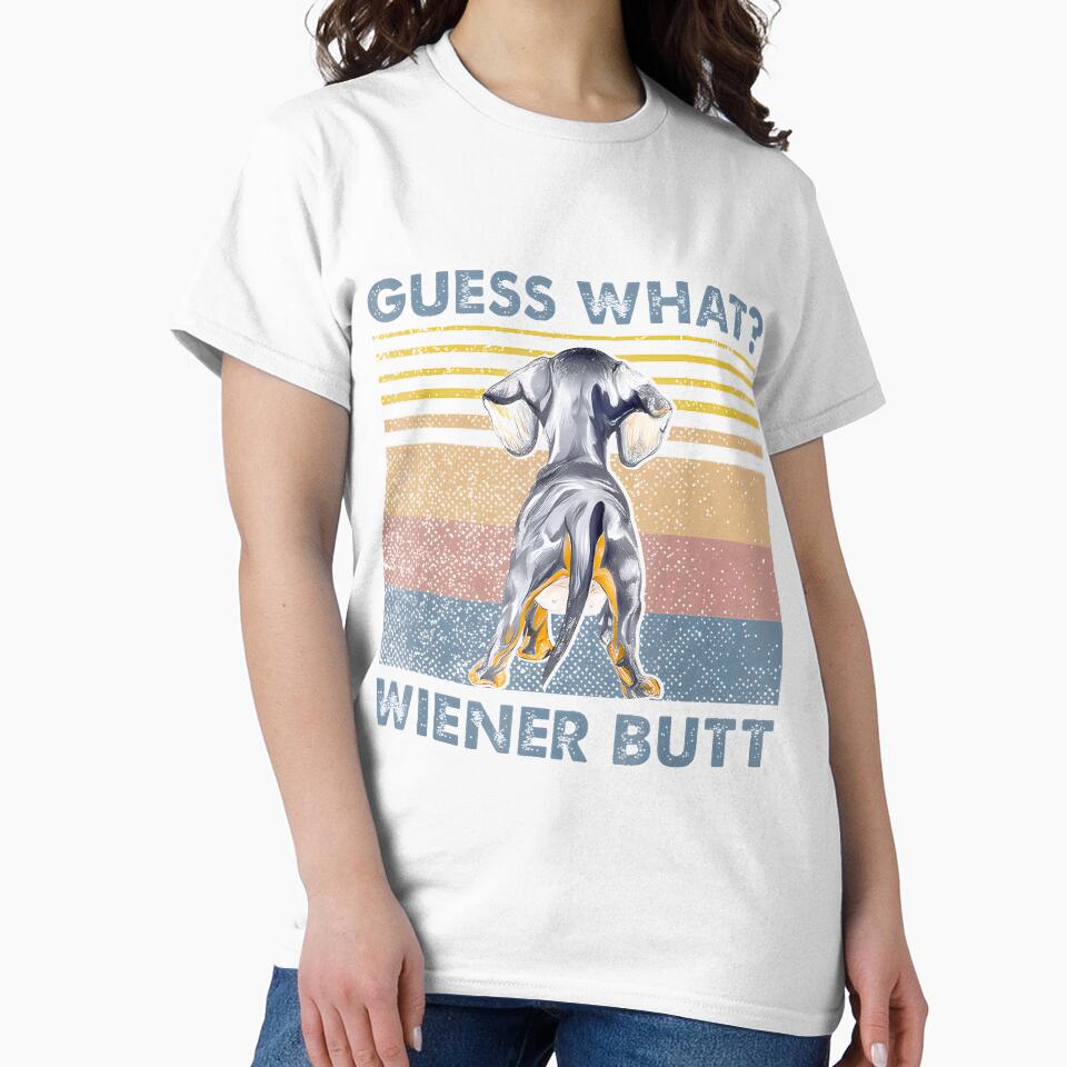 Dachshund Guess What Wiener Dog Butt Retro By Merch, Limited Edition, Perfect Gift For You And Frie by Timothy Long