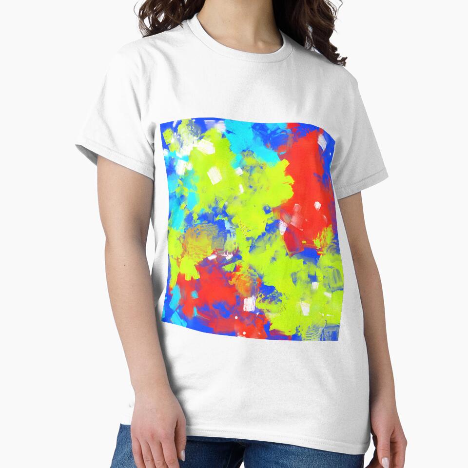 Green Red Blue Abstract Art by corexxo