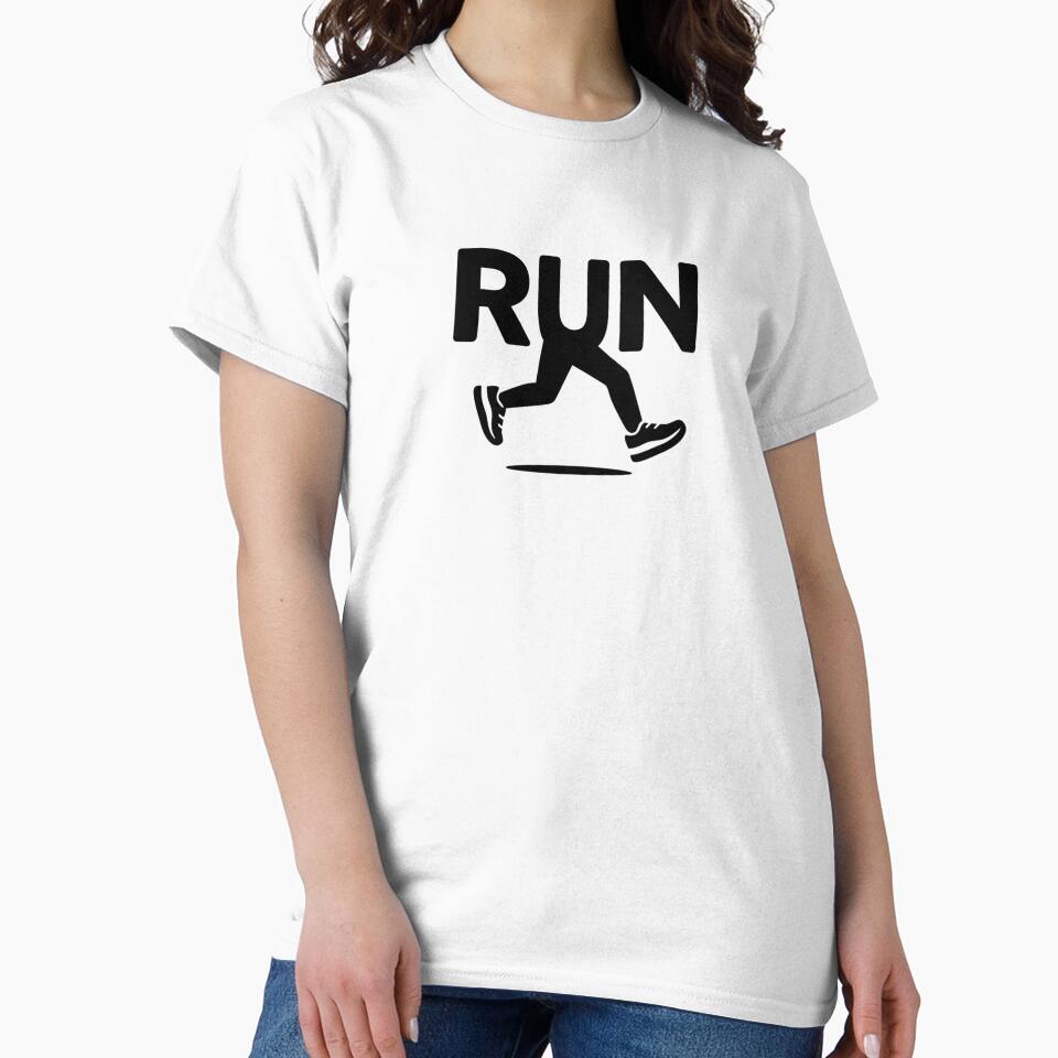 RUN Minimal Typography Illustration by QuietRepClub