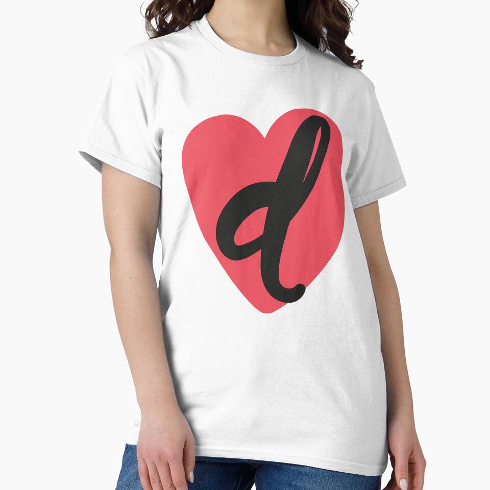 Valentine's Day Initial Shirt Svg, Heart SVG Png, Valentine PNG,Red Heart SVG,Custom Name Svg,Digital File for Sublimation Letter D by infinitylandd