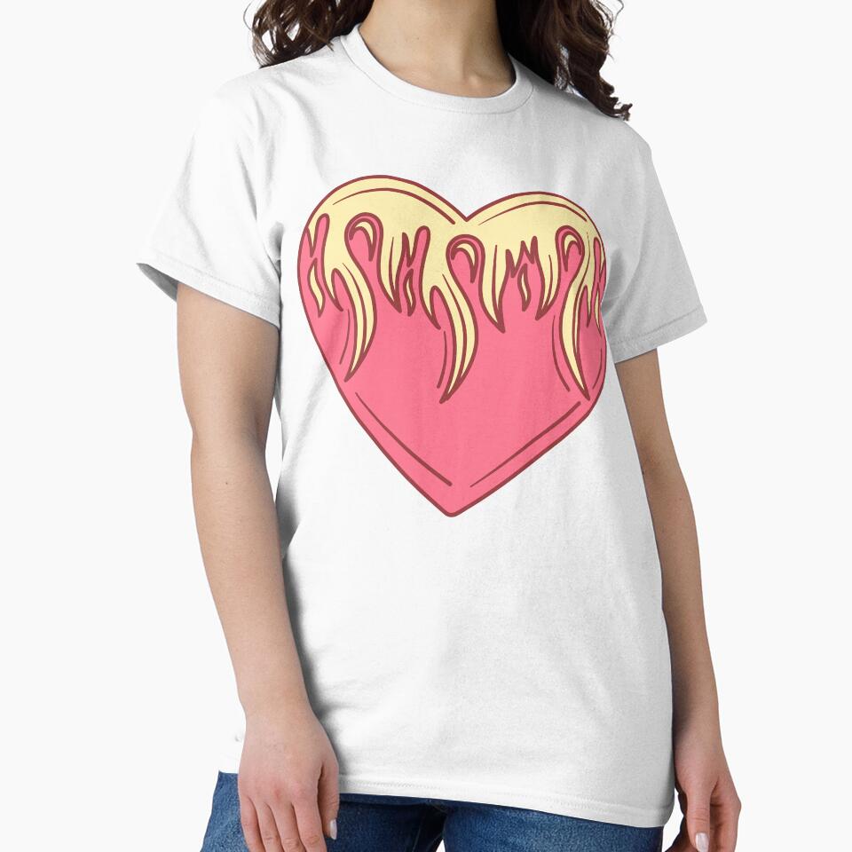 Y2K Flaming Heart - Bold Retro Love by Mahakamel