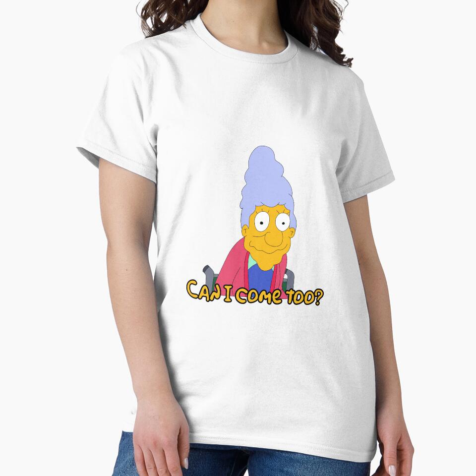 Can I come too? Old Lady Simpson Sticker by Alicia.Makes.Art