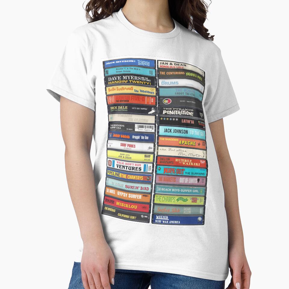 Surfing Music - Surf Anthems - Vintage Cassette Print by Mr Mustard Prints
