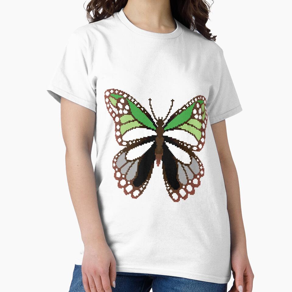Aromantic Pride Butterfly by MetallicWings15