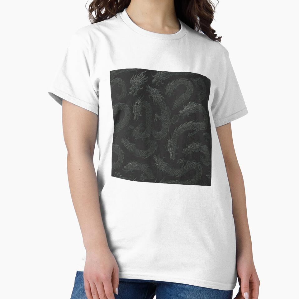 Chrome Dragons: Futuristic Tribal Edge (Y2K Vibe) by SeanOsShirts
