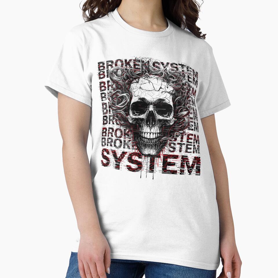 Broken System Skull - Streetwear by Dhenin Studio