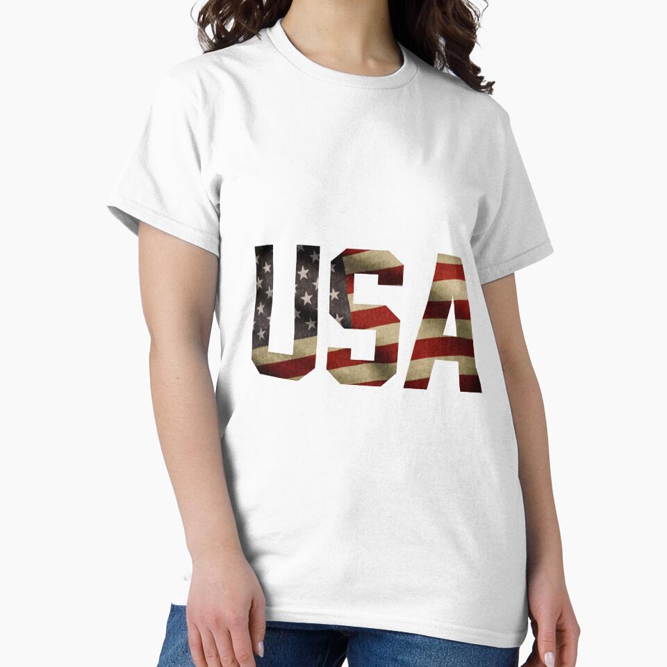 USA Distressed Design T-Shirt for Men and Women by AllStarMerch