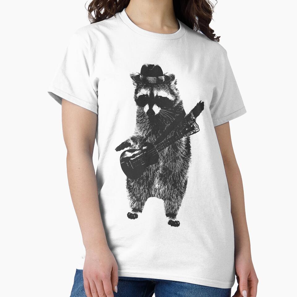Raccoon wielding ukulele by autoboxdesign