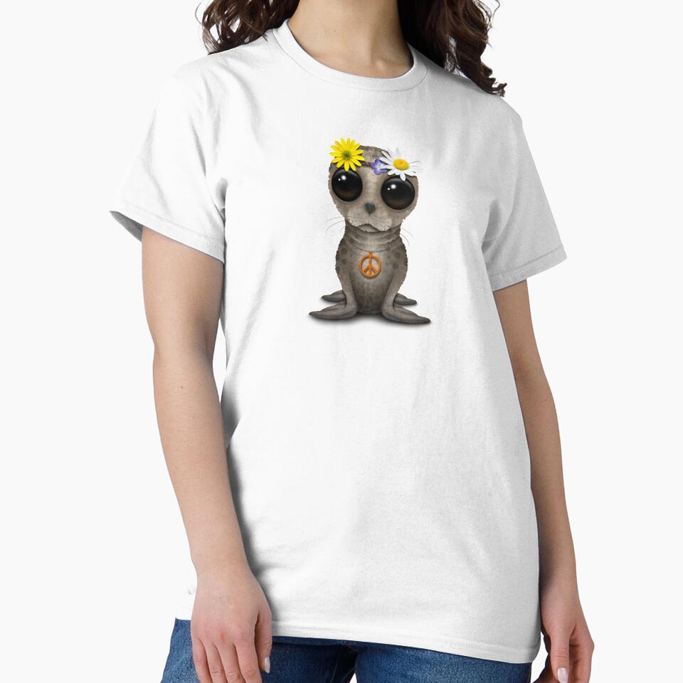 Cute Baby Seal Hippie by JeffBartels