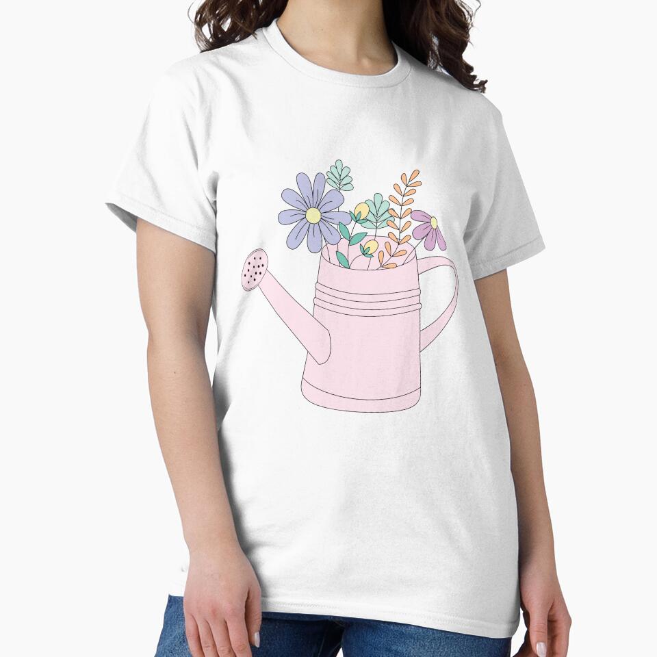 Flowers in a watering can, cute flowers design by oryzasian