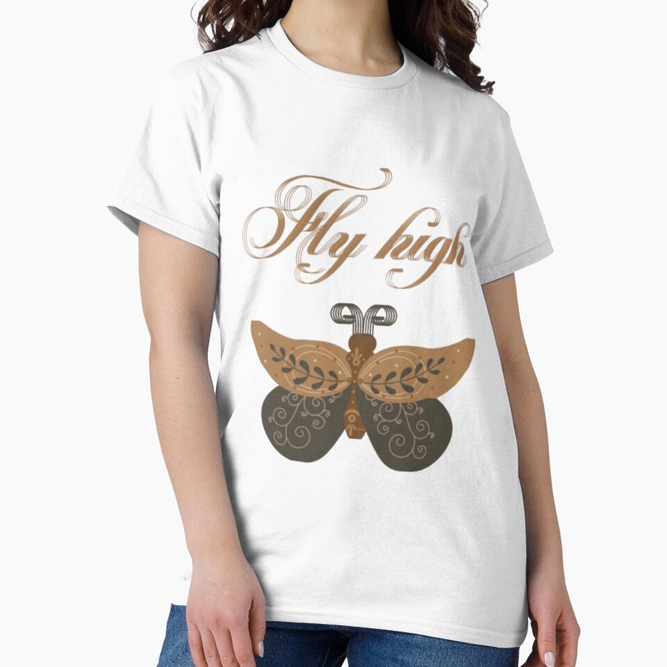 Fly High Boho Folk Butterfly in Warm Earth Tones by Ngraaved06